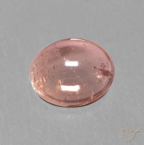 0.98ct طبيعي وردى زهرى تورمالين, بيضوي, شفاف