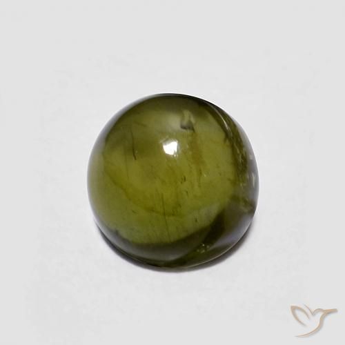 0.68ct طبيعي الأخضر الغامق تورمالين, دائري, شفاف