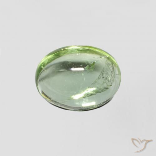 1.44ct طبيعي أخضر دافئ تورمالين, بيضوي, شفاف