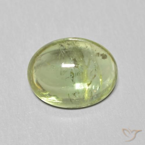 1.57ct طبيعي أخضر دافئ تورمالين, بيضوي, شفاف