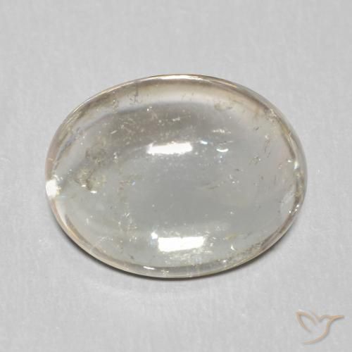 2.98ct طبيعي رمادى فاتح جدا تورمالين, بيضوي, شفاف