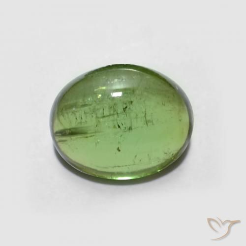 2.18ct طبيعي أخضر متوسط تورمالين, بيضوي, شفاف