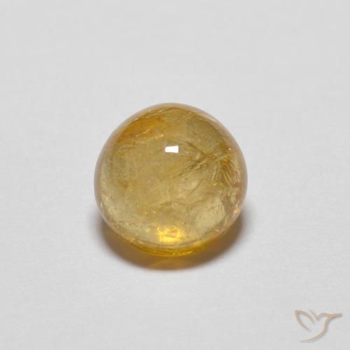 0.94ct طبيعي برتقالى ذهبى غامق تورمالين, دائري, شفاف