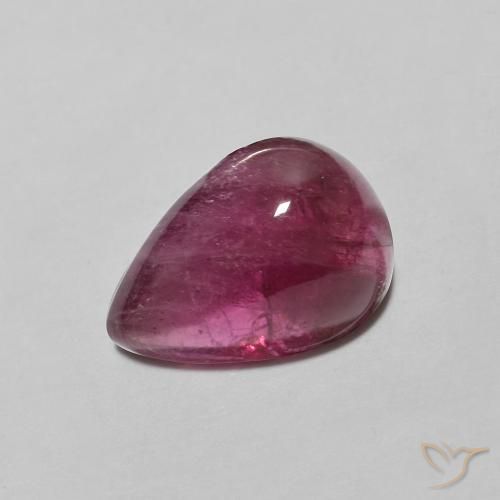 2.49ct طبيعي أحمر وردى تورمالين, شكل الكمثرى, نصف شفاف