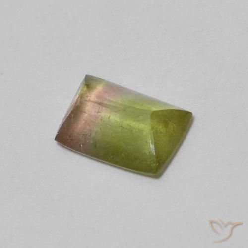0.43ct طبيعي متعدد الألوان تورمالين, باجيت, شفاف