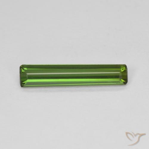 1.24ct طبيعي الأخضر الغامق تورمالين, قص الزمرد, VVS-VS