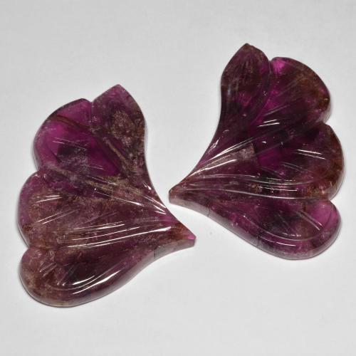 97.36ctw طبيعي Medium Dark-Purple تورمالين, فانسى, نصف شفاف