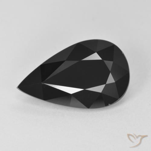 6.08ct طبيعي شورل تورمالين, شكل الكمثرى, غير شفاف