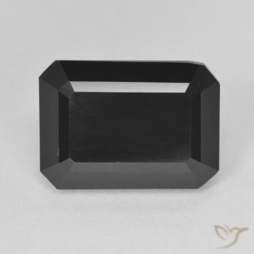 8.59ct طبيعي شورل تورمالين, قص الزمرد, غير شفاف