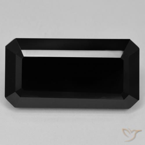 38.28ct طبيعي شورل تورمالين, قص الزمرد, غير شفاف