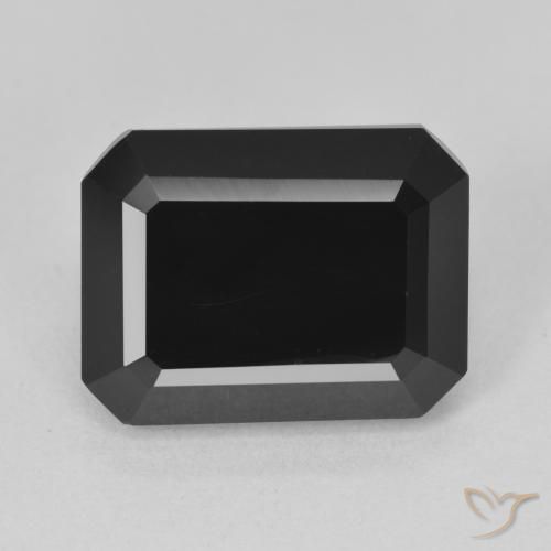 7.55ct طبيعي شورل تورمالين, قص الزمرد, غير شفاف