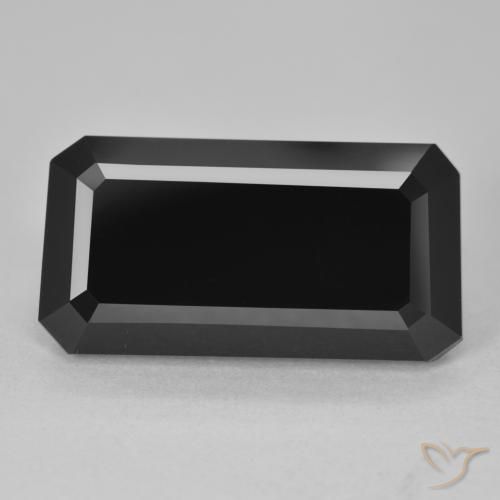 15.04ct طبيعي شورل تورمالين, قص الزمرد, غير شفاف