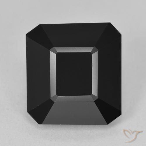 7.69ct طبيعي شورل تورمالين, قص الزمرد, غير شفاف