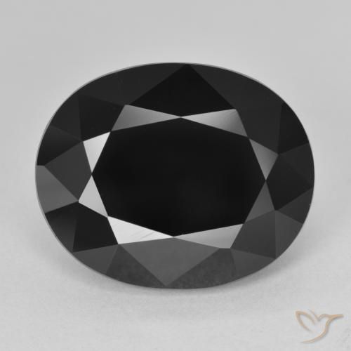13.74ct طبيعي شورل تورمالين, بيضوي, غير شفاف
