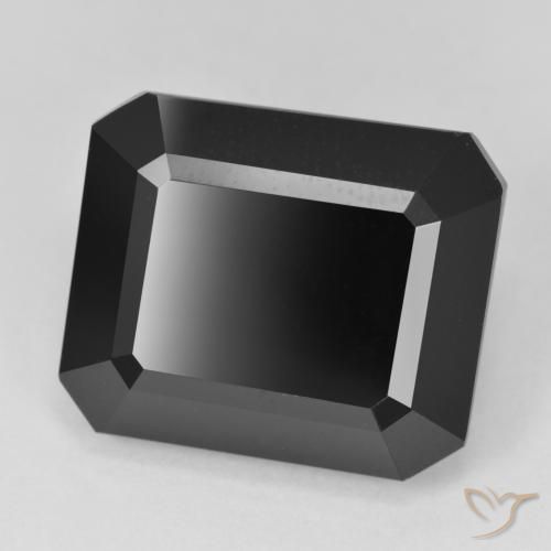 17.58ct طبيعي شورل تورمالين, قص الزمرد, غير شفاف