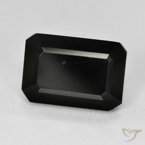 8.83ct طبيعي شورل تورمالين, قص الزمرد, غير شفاف