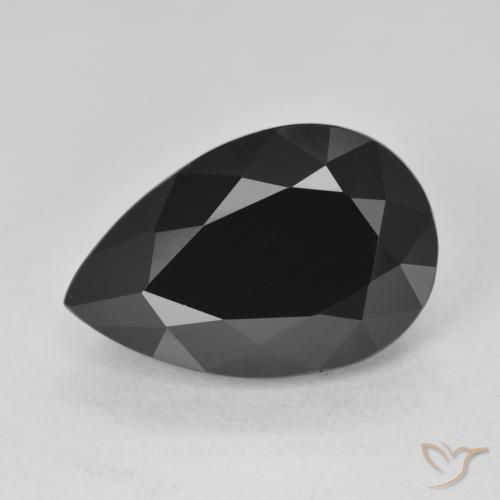 10.52ct طبيعي شورل تورمالين, شكل الكمثرى, غير شفاف