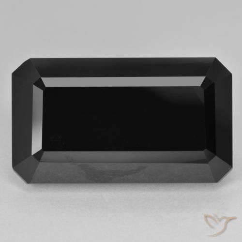 37.58ct طبيعي شورل تورمالين, قص الزمرد, غير شفاف