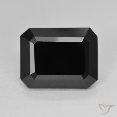 10.23ct طبيعي شورل تورمالين, قص الزمرد, غير شفاف
