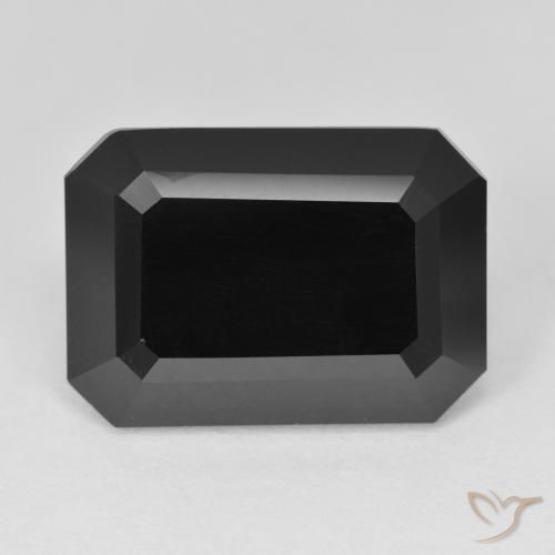 15.24ct طبيعي شورل تورمالين, قص الزمرد, غير شفاف