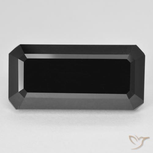 13.63ct طبيعي شورل تورمالين, قص الزمرد, غير شفاف