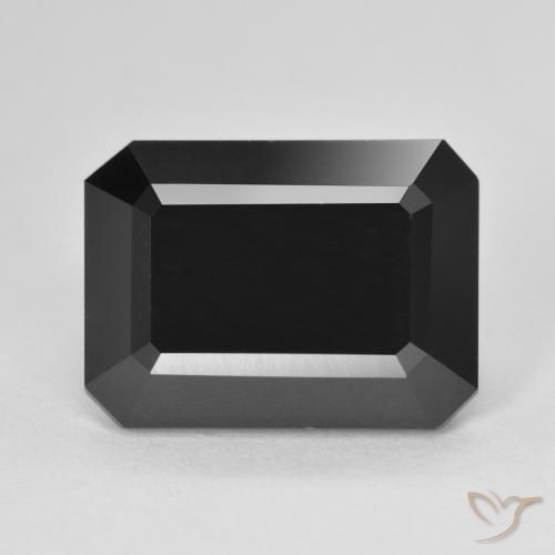 8.93ct طبيعي شورل تورمالين, قص الزمرد, غير شفاف