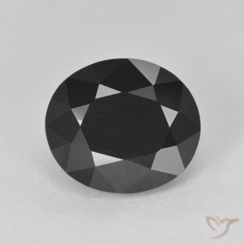5.61ct طبيعي شورل تورمالين, بيضوي, غير شفاف