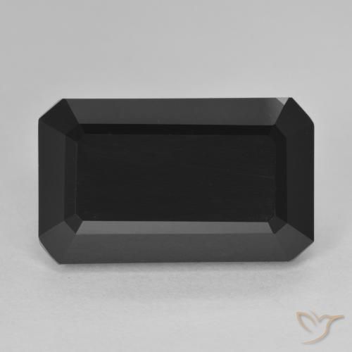 14.62ct طبيعي شورل تورمالين, قص الزمرد, غير شفاف