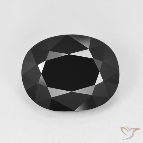 5.79ct طبيعي شورل تورمالين, بيضوي, غير شفاف