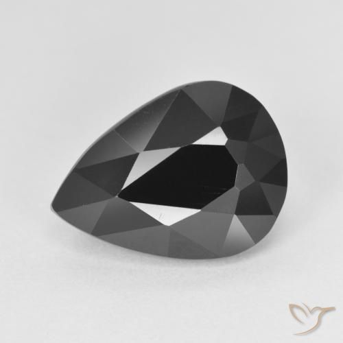 6.14ct طبيعي شورل تورمالين, شكل الكمثرى, غير شفاف