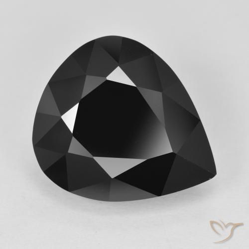 11.01ct طبيعي شورل تورمالين, شكل الكمثرى, غير شفاف
