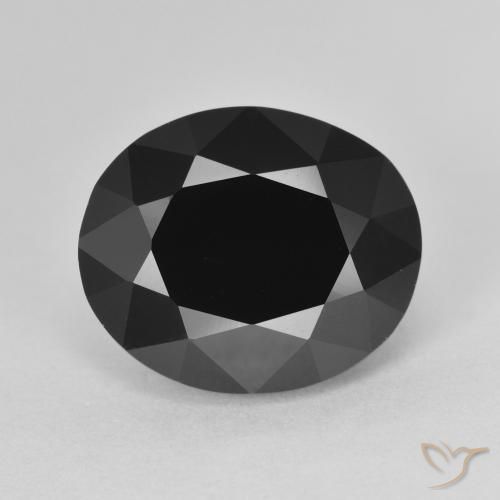 6.87ct طبيعي شورل تورمالين, بيضوي, غير شفاف
