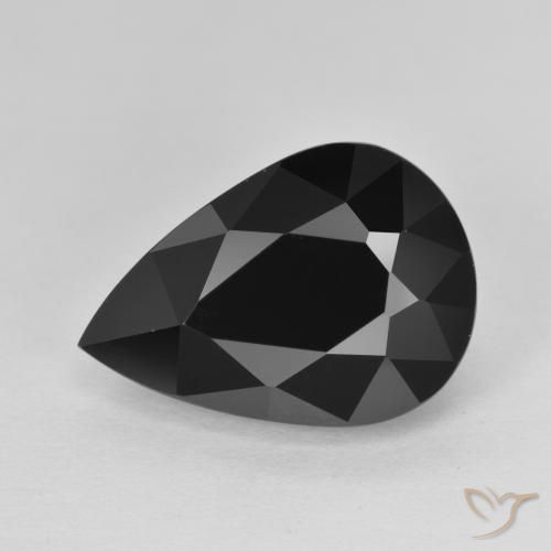 7.64ct طبيعي شورل تورمالين, شكل الكمثرى, غير شفاف