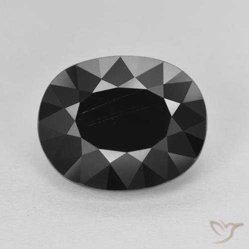 6.38ct طبيعي شورل تورمالين, بيضوي, غير شفاف