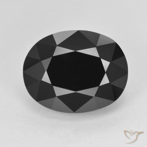 9.76ct طبيعي شورل تورمالين, بيضوي, غير شفاف