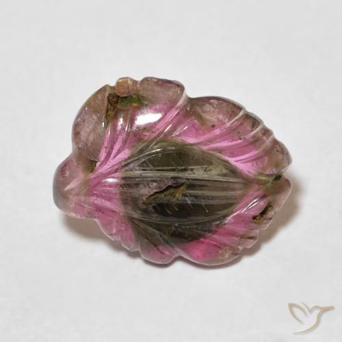4.27ct طبيعي متعدد الألوان تورمالين, قص وردة, شفاف