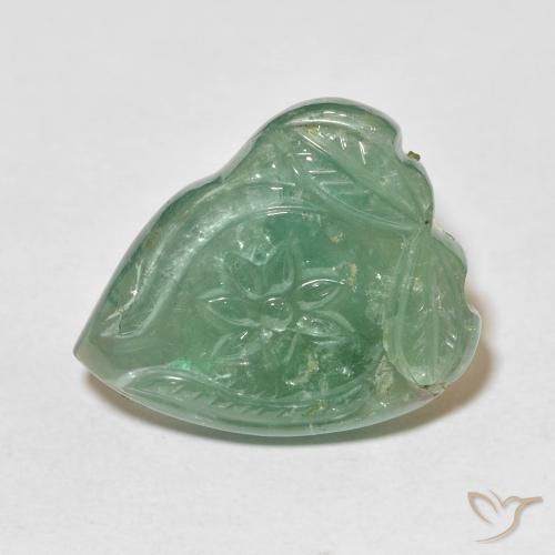24.92ct طبيعي نعناعى فاتح تورمالين, قص وردة, شفاف