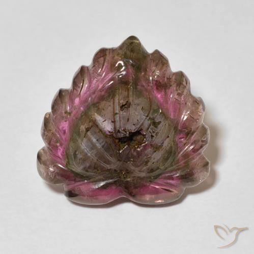 6.24ct طبيعي متعدد الألوان تورمالين, قص وردة, شفاف