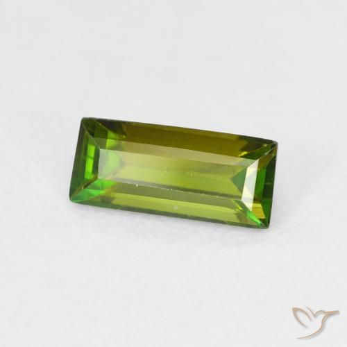 0.90ct طبيعي أخصر بنى تورمالين, باجيت, VVS-VS, Photo A