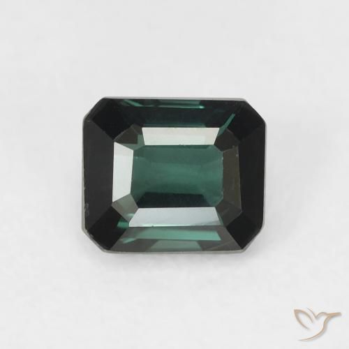 0.81ct طبيعي أخضر الغابة رائع تورمالين, قص الزمرد, VVS-VS