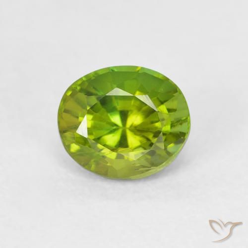 0.73ct طبيعي أخضر حيوي تورمالين, بيضوي, VVS-VS