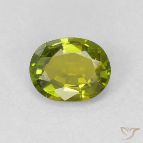 0.58ct طبيعي أخضر حيوي تورمالين, بيضوي, قليلا جدا