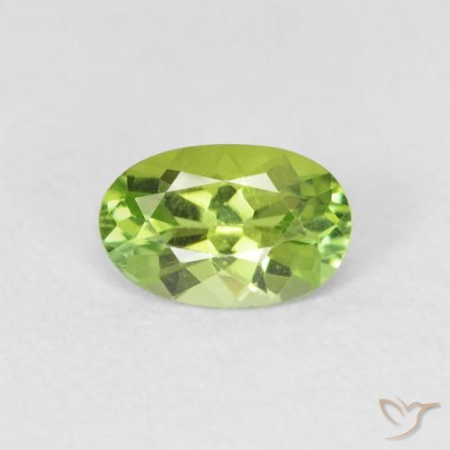 0.46ct طبيعي اخضر زاهى تورمالين, بيضوي, VVS