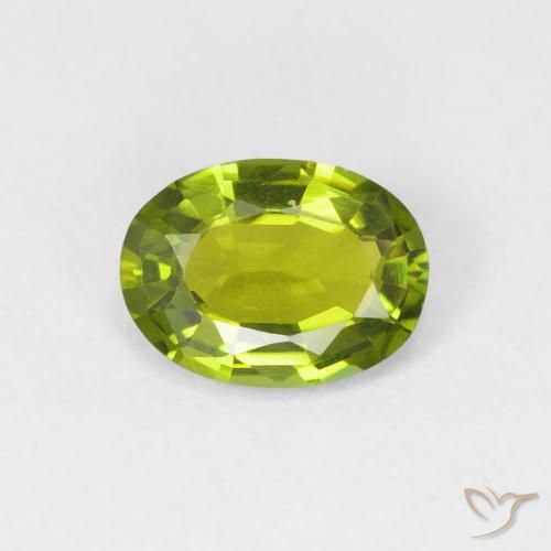 0.71ct طبيعي أخضر حيوي تورمالين, بيضوي, VVS