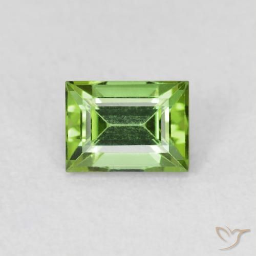 0.50ct طبيعي الأخضر الغامق تورمالين, باجيت, VVS-VS