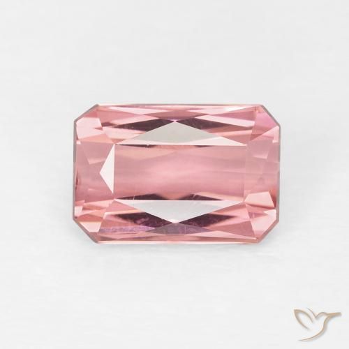 1.61ct طبيعي وردى فاقع فاتح تورمالين, قص الزمرد, VVS-VS
