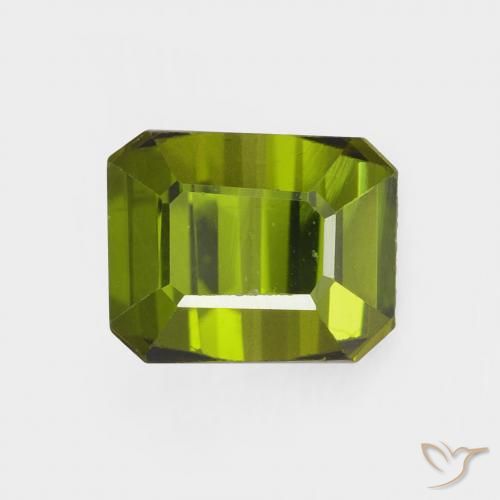 1.36ct طبيعي الأخضر الغامق تورمالين, قص الزمرد, VVS