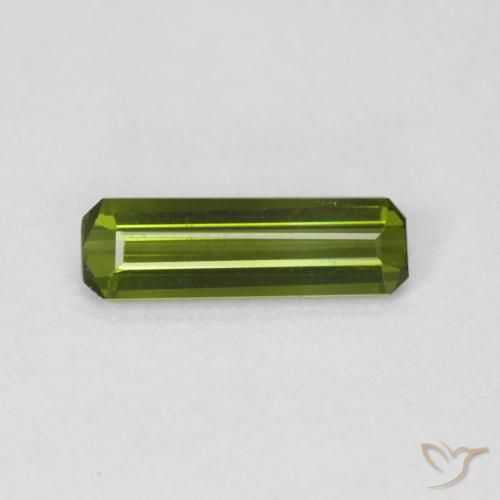 0.87ct طبيعي أخضر متوسط تورمالين, قص الزمرد, VVS