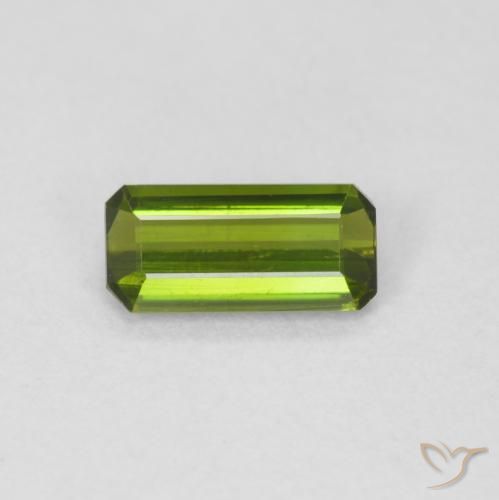 0.59ct طبيعي أخضر متوسط تورمالين, قص الزمرد, VVS