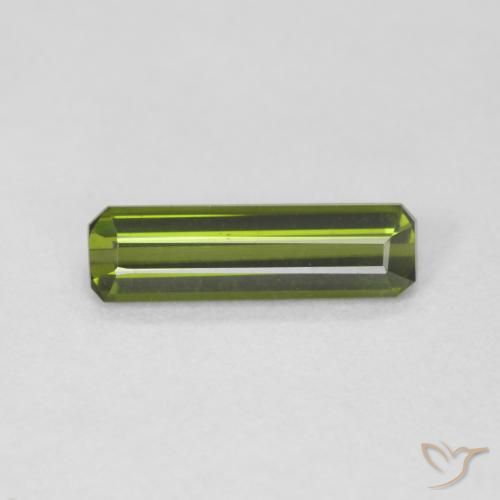 0.82ct طبيعي أخضر ترابى تورمالين, قص الزمرد, VVS